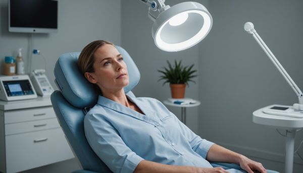 une femme qui fait une piquire Botox