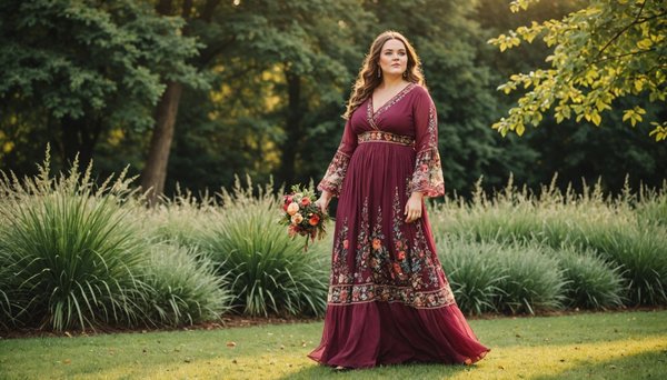 Robe bohème chic grande taille : élégance pour un mariage